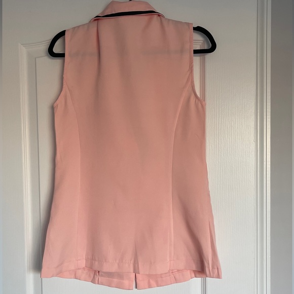 Coral button front vest jacket - Picture 4 of 6